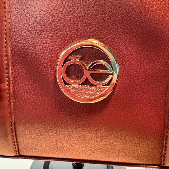 Cloe Burgundy Tote Bag with Scarf and crossbody strap - Picture 2 of 10